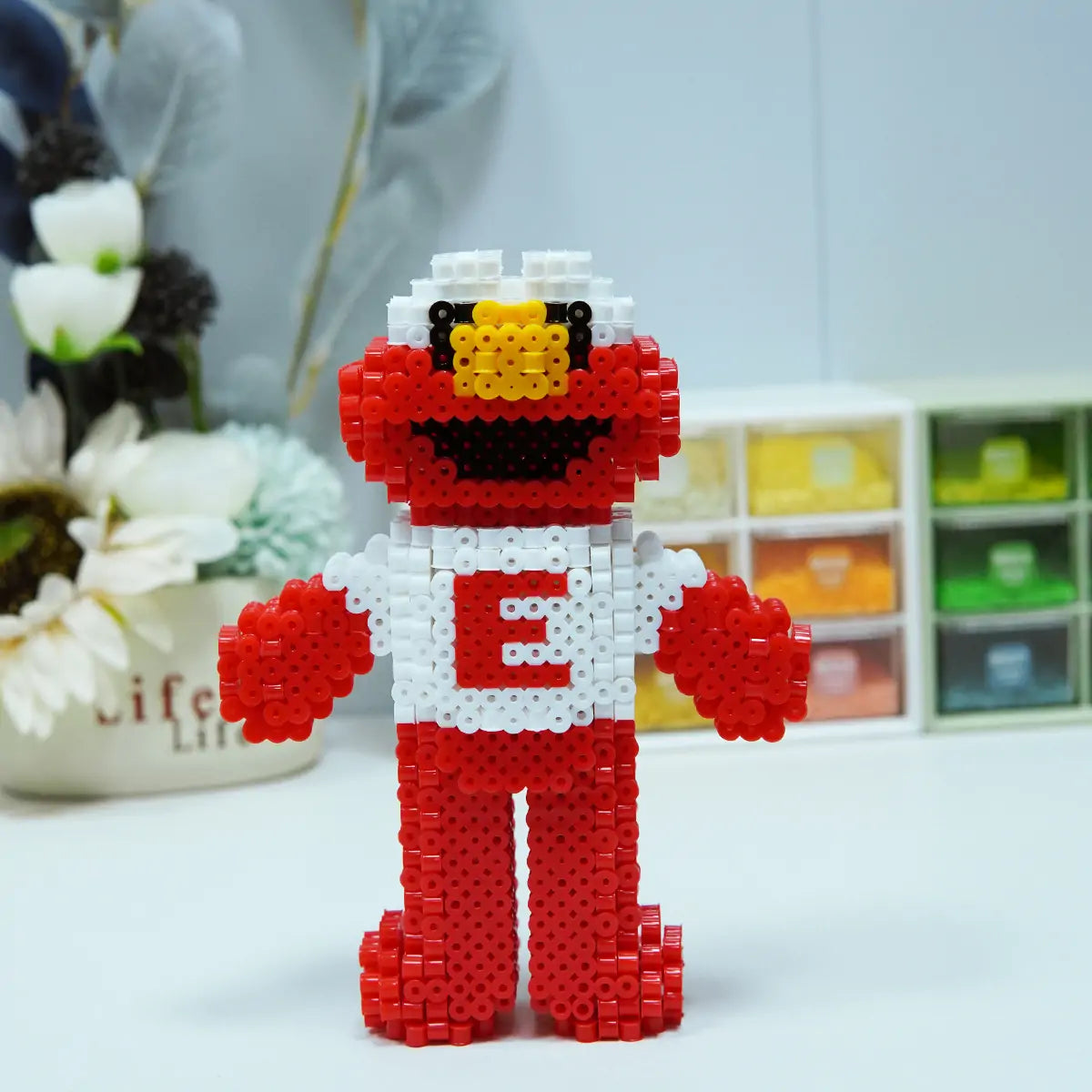 Elmo Bead Art Design | Cute Handmade Character Artwork