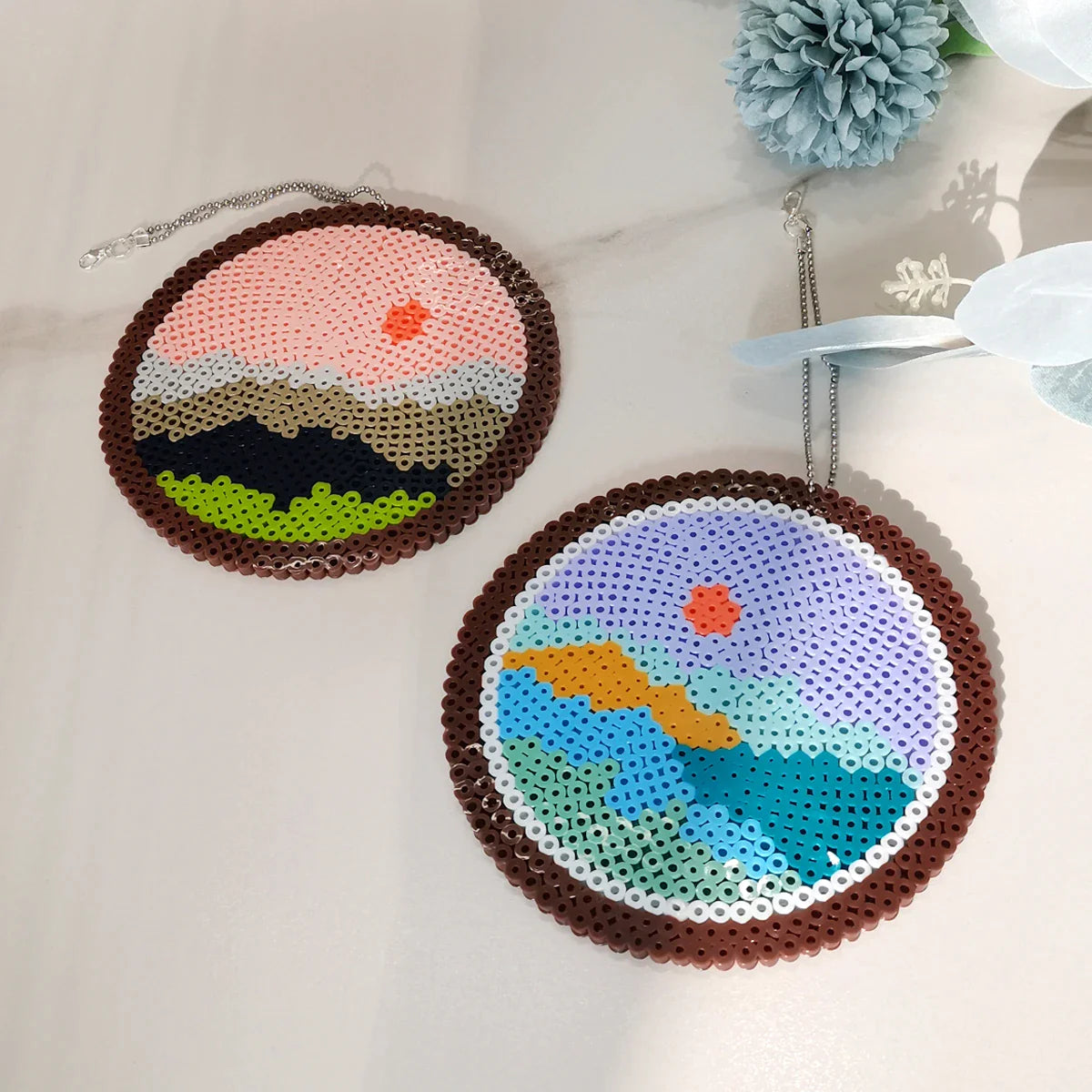 artkal fuse beads design sunset round decor