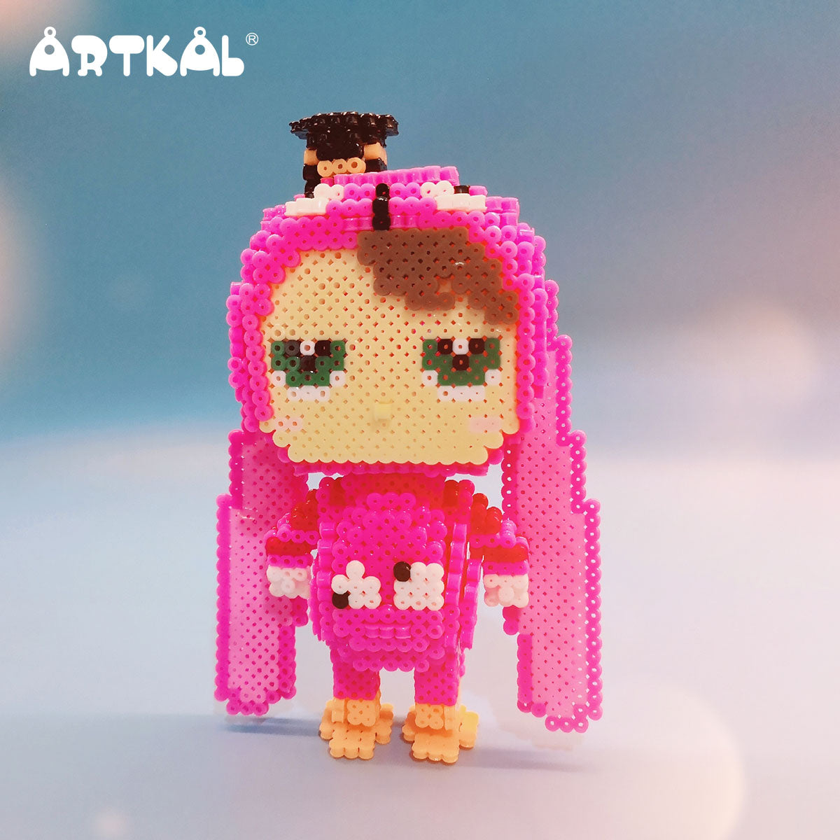 3D Character wit Rabbit Hat - By Mini Beads