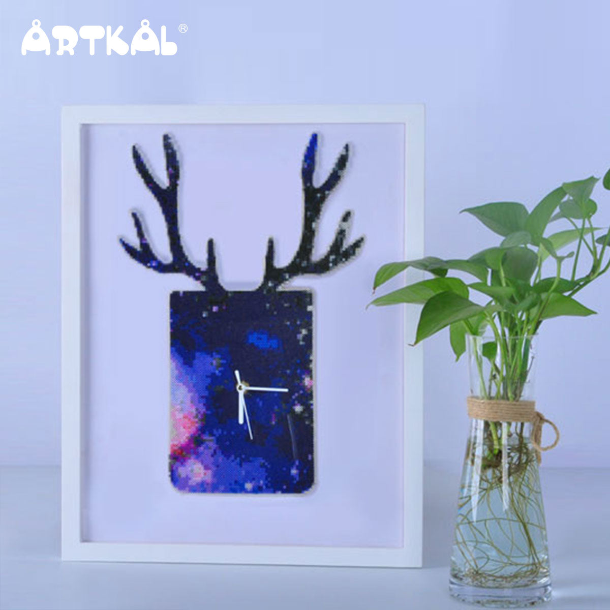Hanging Painting - Star Clock - By Mini Beads