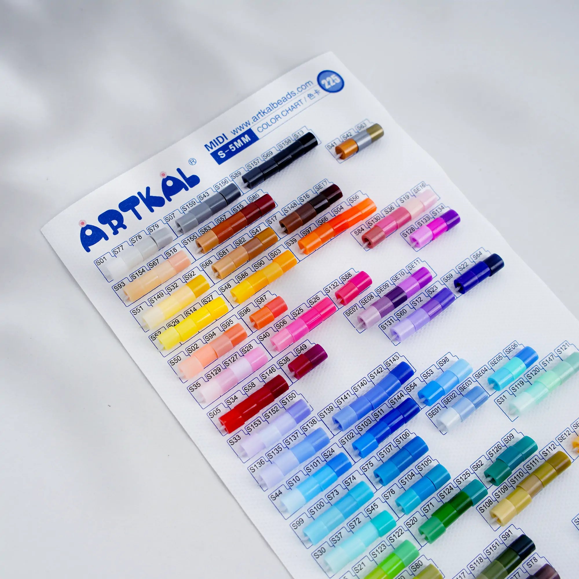 Artkal Beads Physical Color Chart