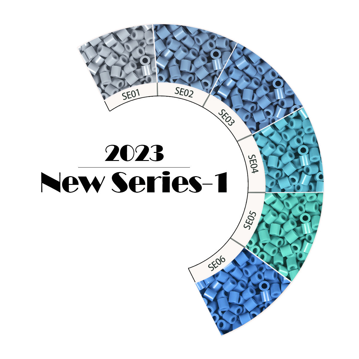 (SE1-SE6) New Colors Blue-Midi S1000 beads Single Pack