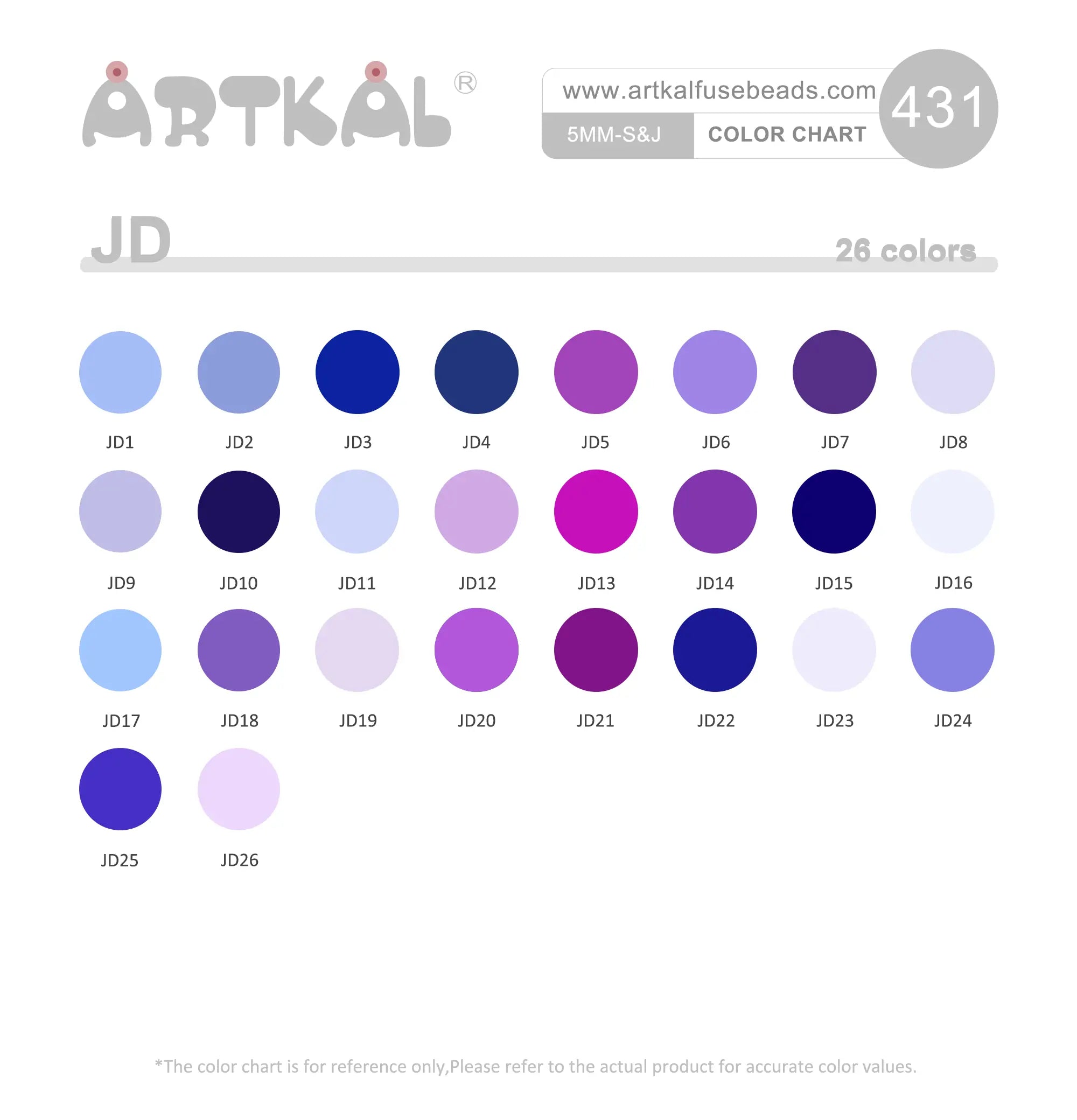 (JD) Midi 1000 beads New Colors Single Pack