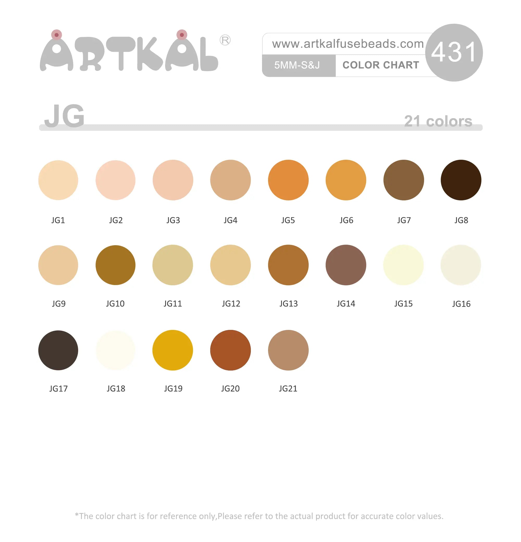 (JG) Midi 1000 beads New Colors Single Pack