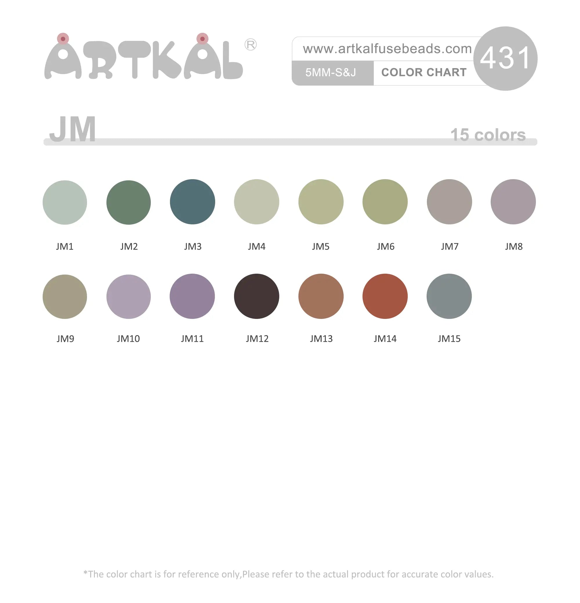 (JM) Midi 1000 beads New Colors Single Pack