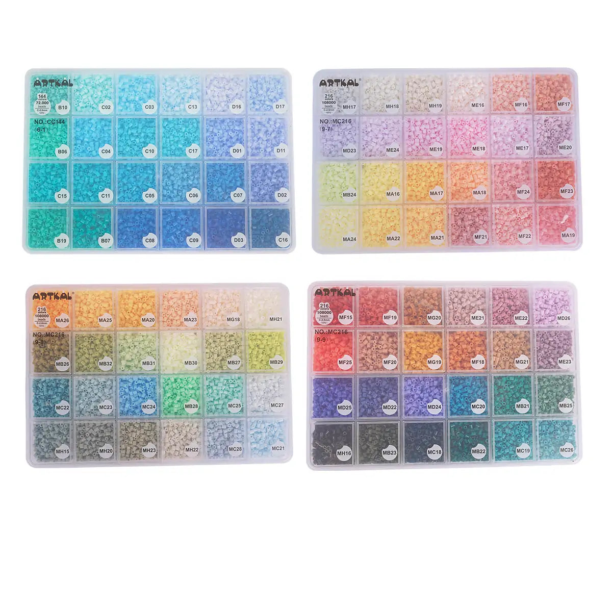 216 Colors Box Set M-2.6mm Mini Beads MC216