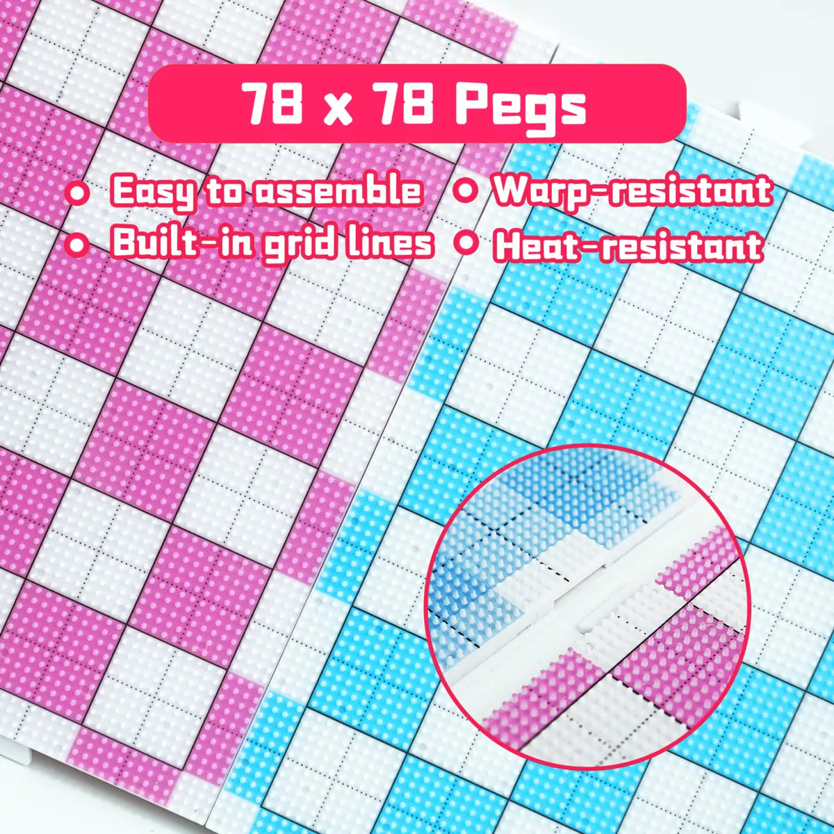 2.6mm Colorful Extra Large Pegboard for Mini Beads (Random Colors) - BCP7878