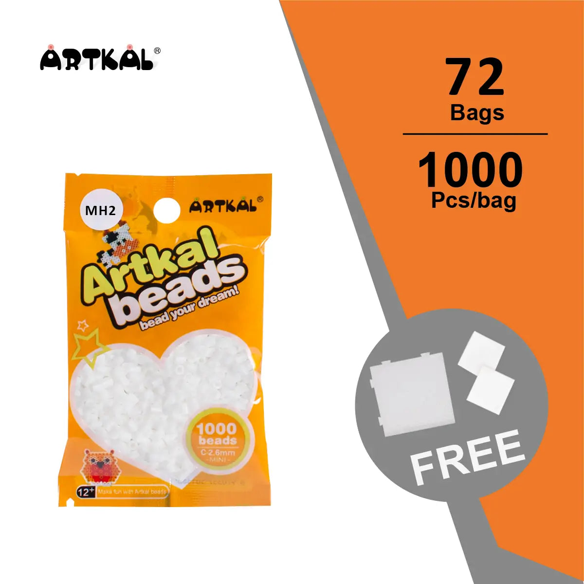 72 Colors Set M-2.6MM Mini Beads 1000pcs/bag (MB1000-72B)