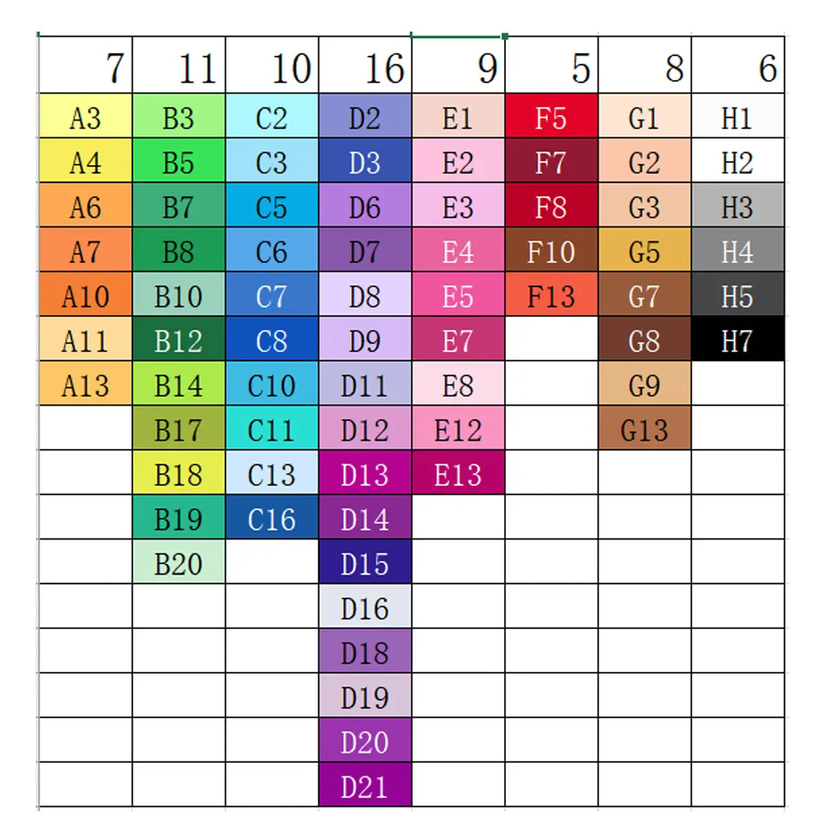 72 Colors Set M-2.6MM Mini Beads 1000pcs/bag (MB1000-72B)