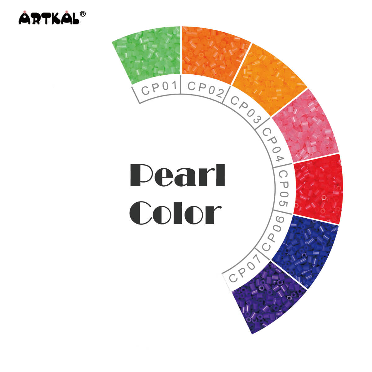 (CP1-CP7) C-2.6mm 2000P Single Pack Mini Artkal beads