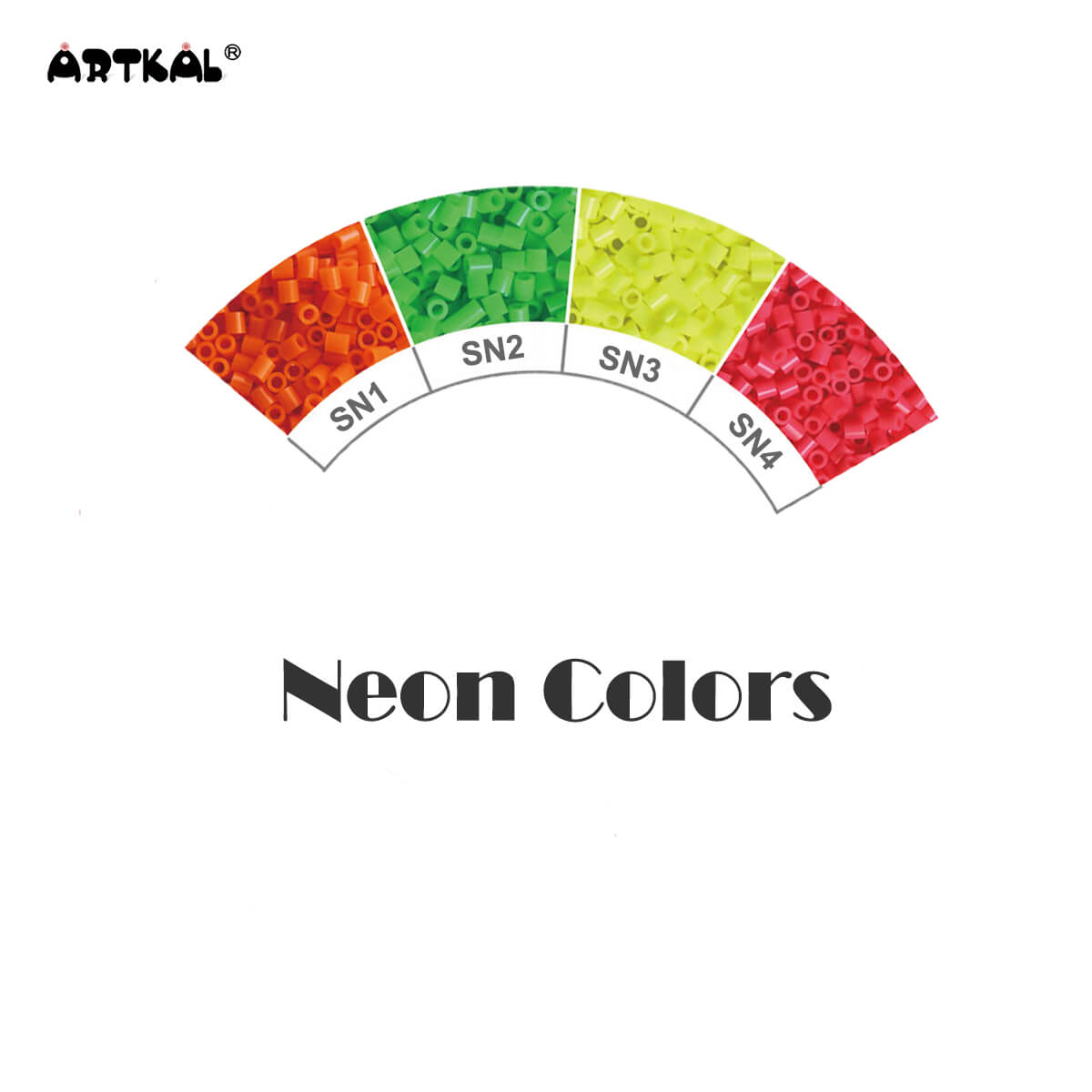(SN1-SN4)-Neon Color-Midi 1000 beads Single Pack