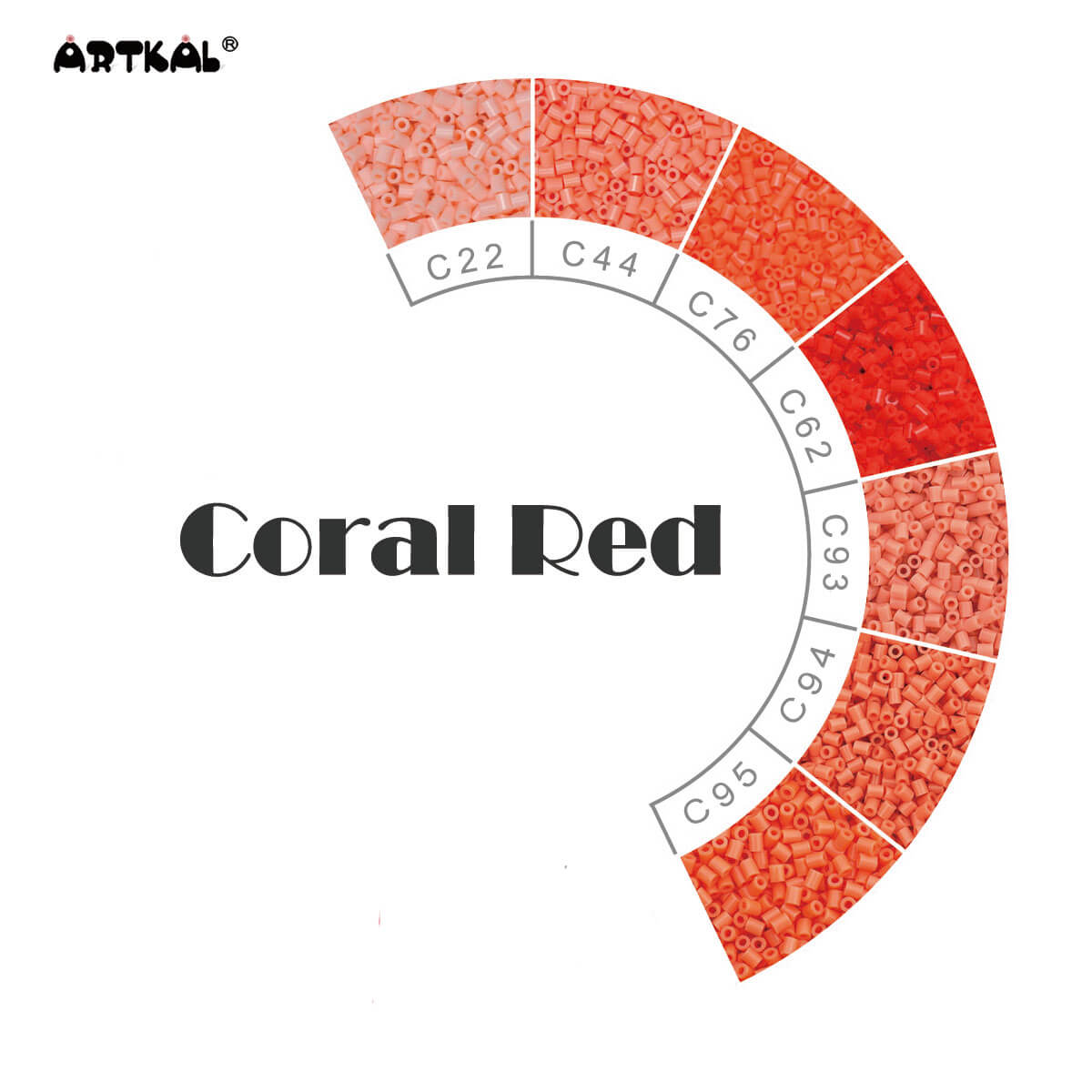 Coral Red-Mini Beads C 2000 beads Single Pack