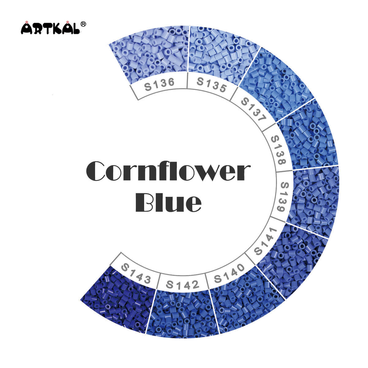 Cornflower blue-Midi 1000 beads Single Pack