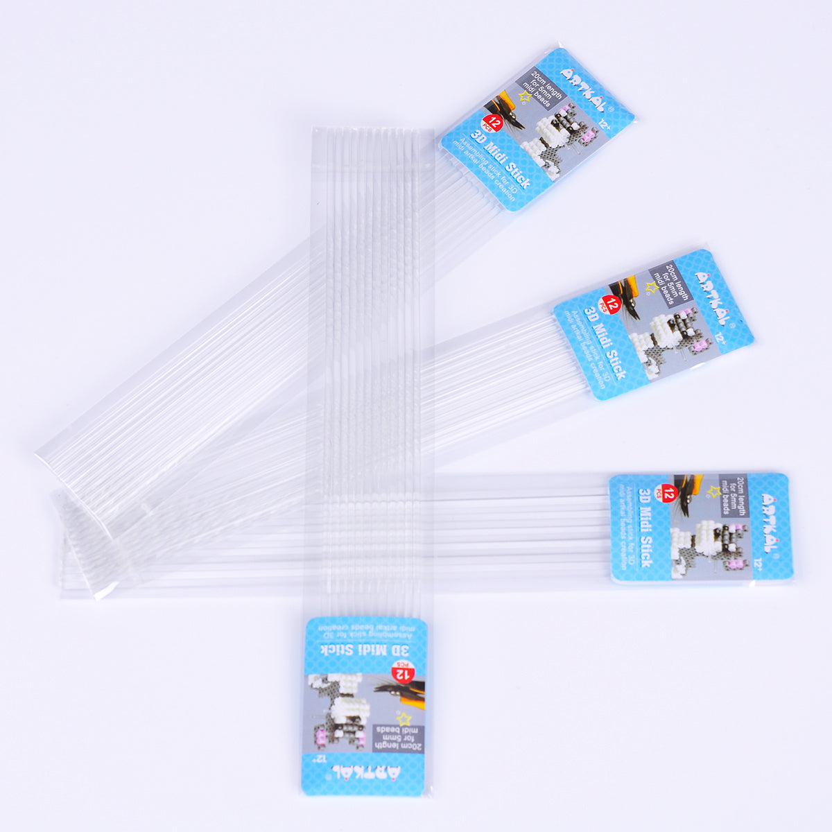 Artkal 12pcs Acrylic stick for 3D Pixel Art
