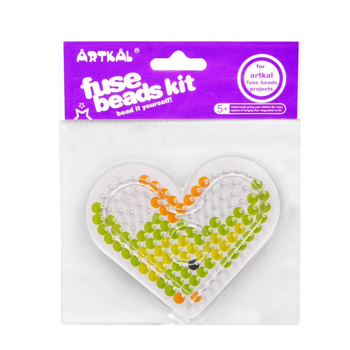 5mm Small Heart Pegboard for Midi Beads SP01-K
