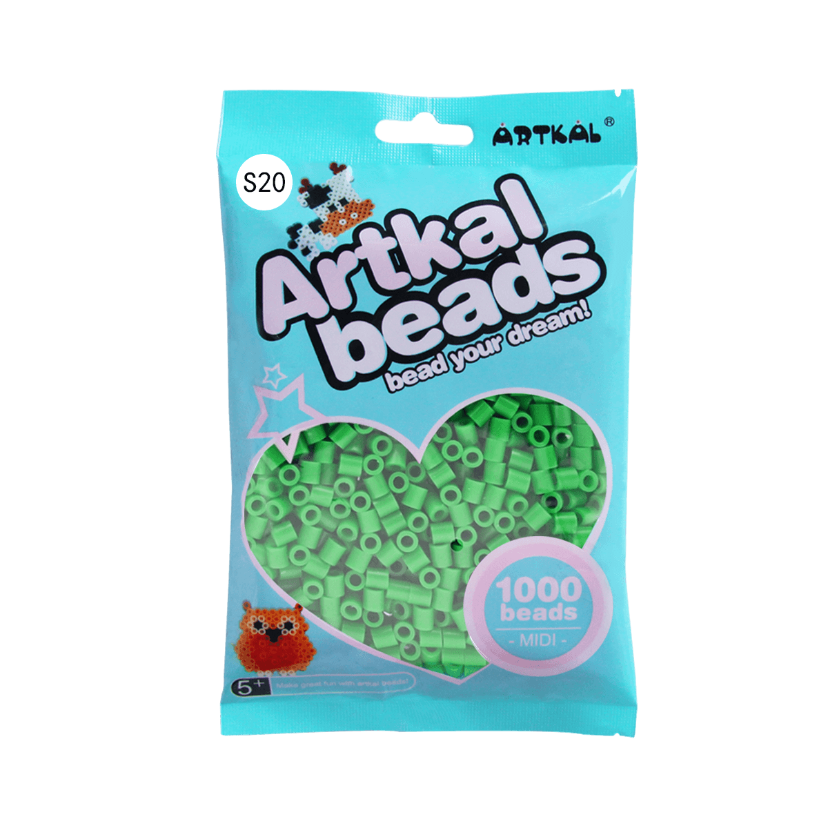 Green-Midi 1000 beads Single Pack