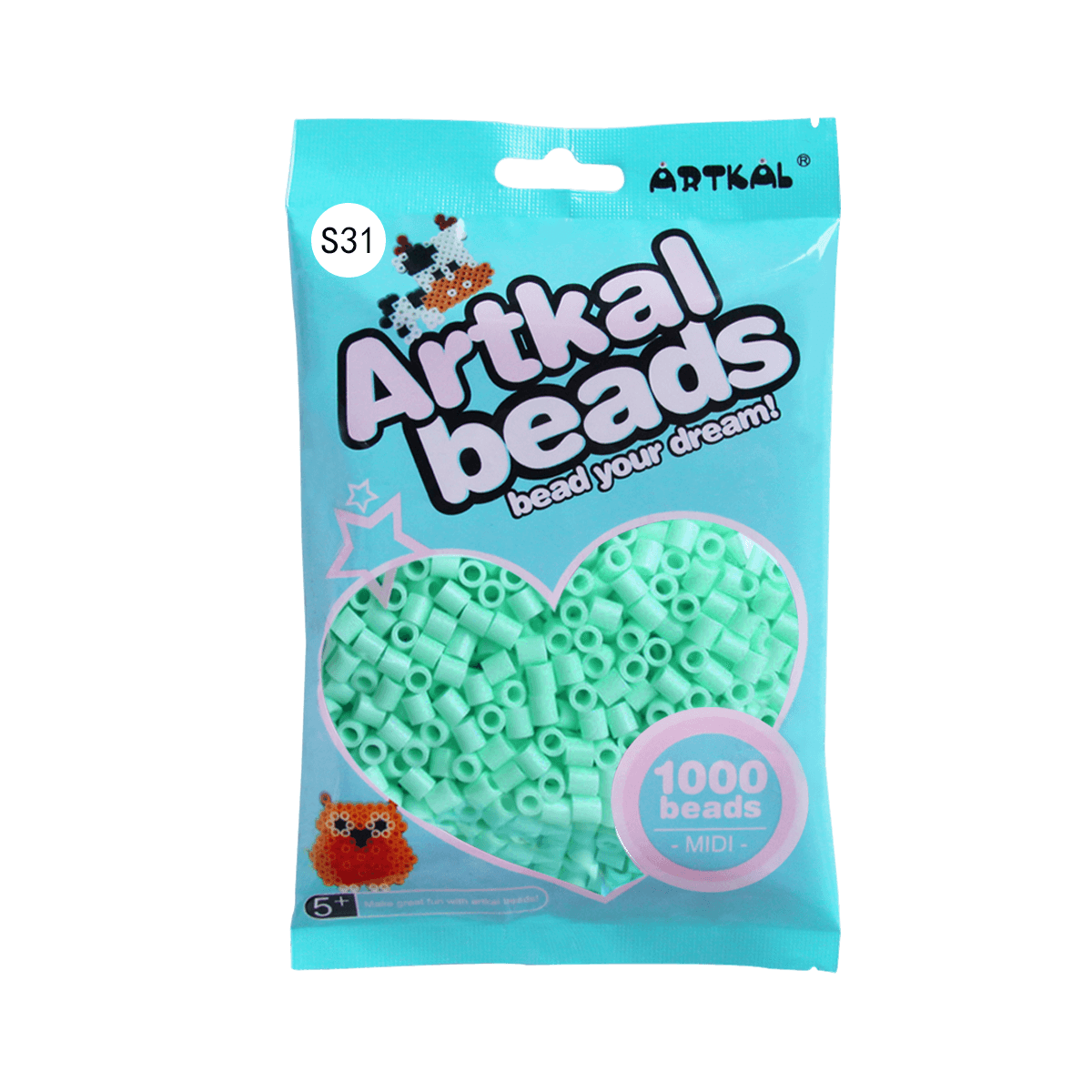 Spearmint-Midi 1000 beads Single Pack