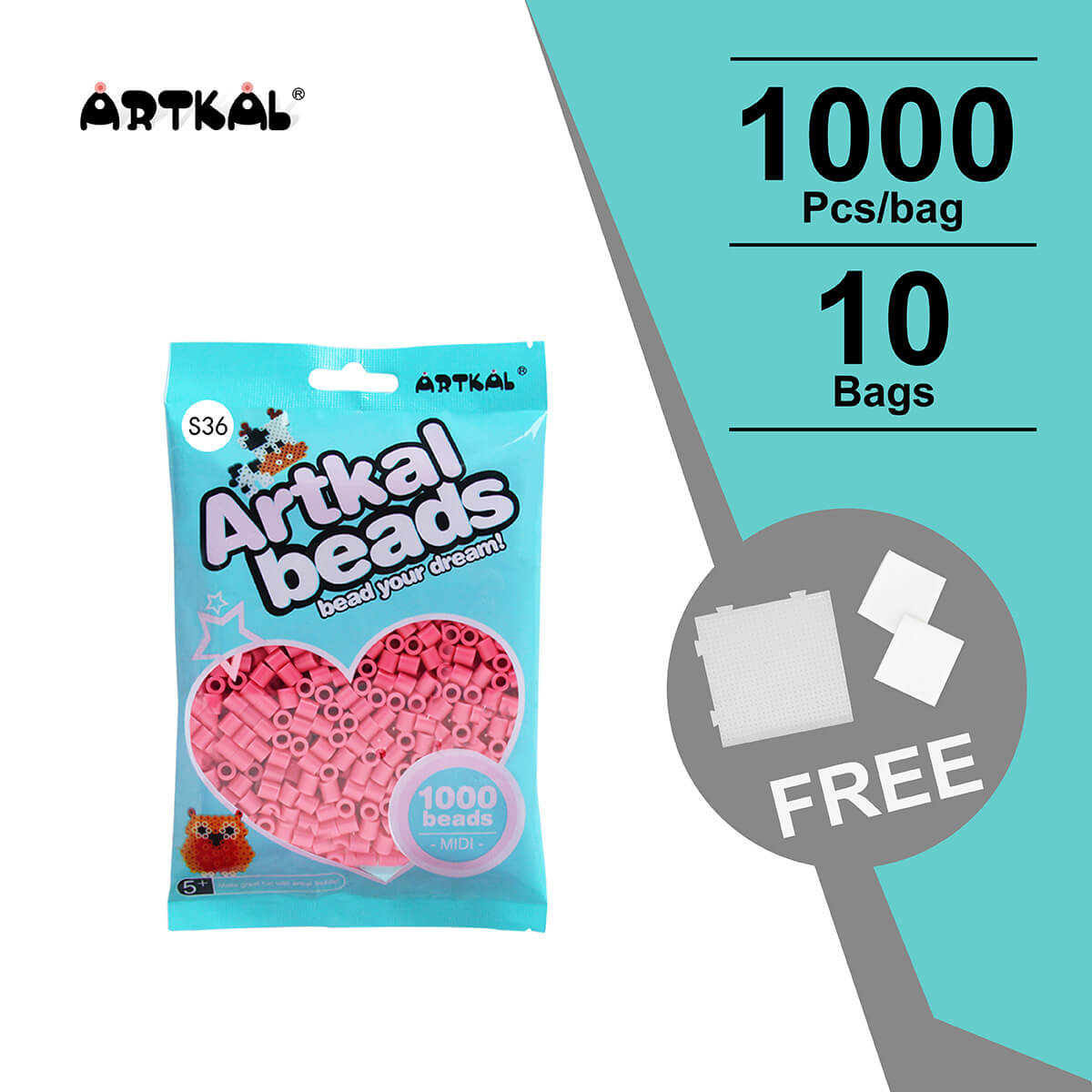 10 Bags 1000 Count Pack Midi S-5MM (SB1000-10 )