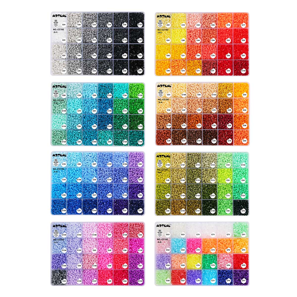 192 Colors Box Set C-2.6mm Mini Artkal beads CC192 (Excludes 2024 new colors)