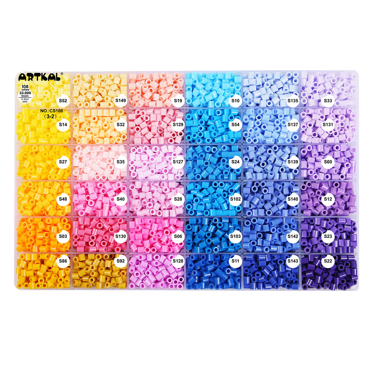 108 Colors Box Set S-5mm Midi Artkal beads CS108