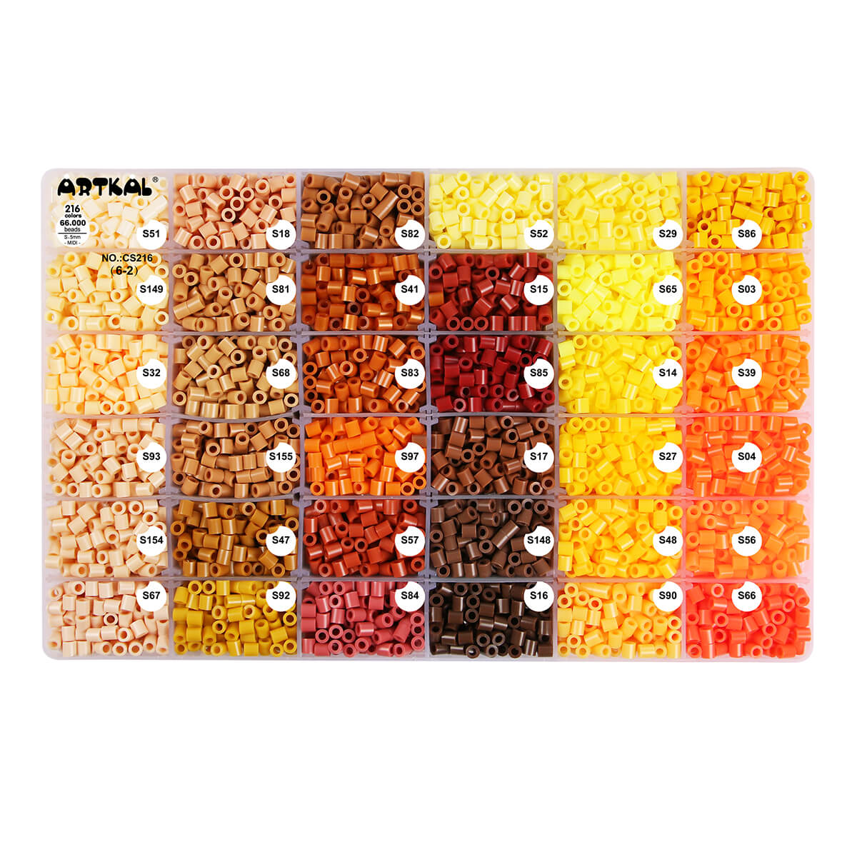 216 Colors Box Set S-5mm Midi Artkal beads CS216 (Excludes 2024 new colors)
