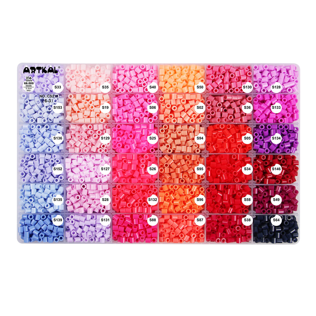 216 Colors Box Set S-5mm Midi Artkal beads CS216 (Excludes 2024 new colors)