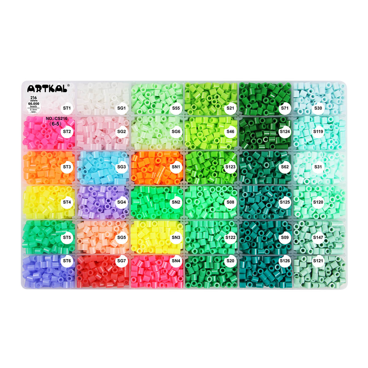 216 Colors Box Set S-5mm Midi Artkal beads CS216 (Excludes 2024 new colors)