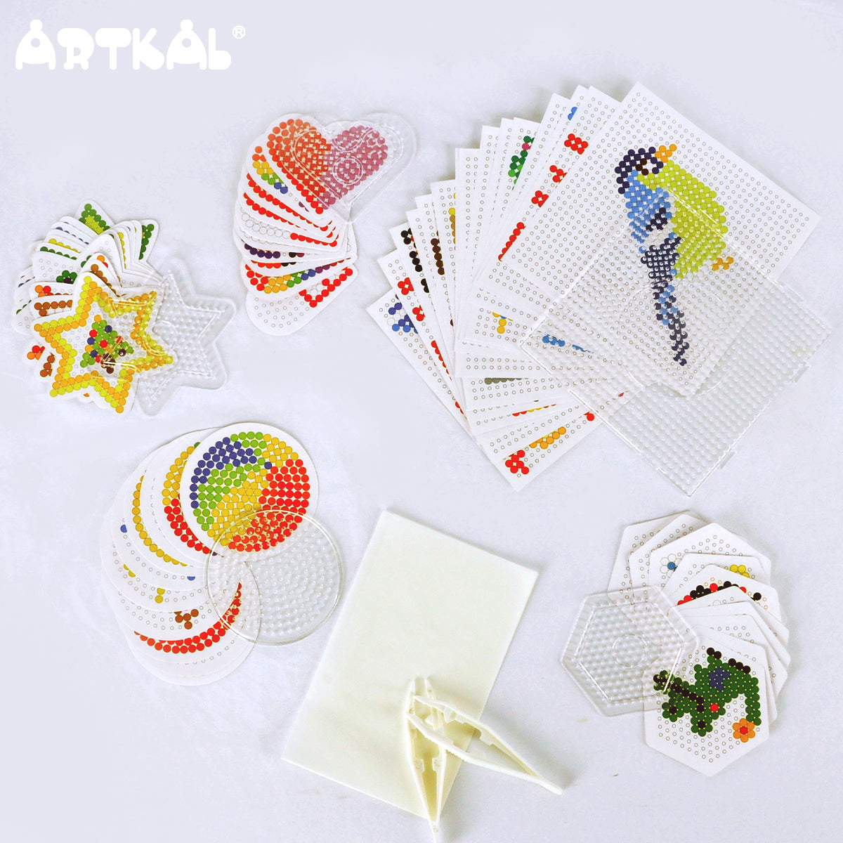 24 Colors S-5mm Midi Artkal Beads with Pegboards and Patterns