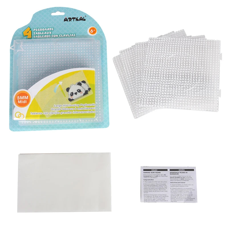 Artkalbeads 5mm Clear Large Square Pegboard for Midi Beads BP01-K