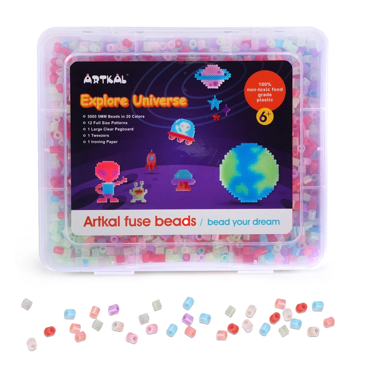 Artkal Explore Universe Kit - Glow in Dark, Transparent, Pearl