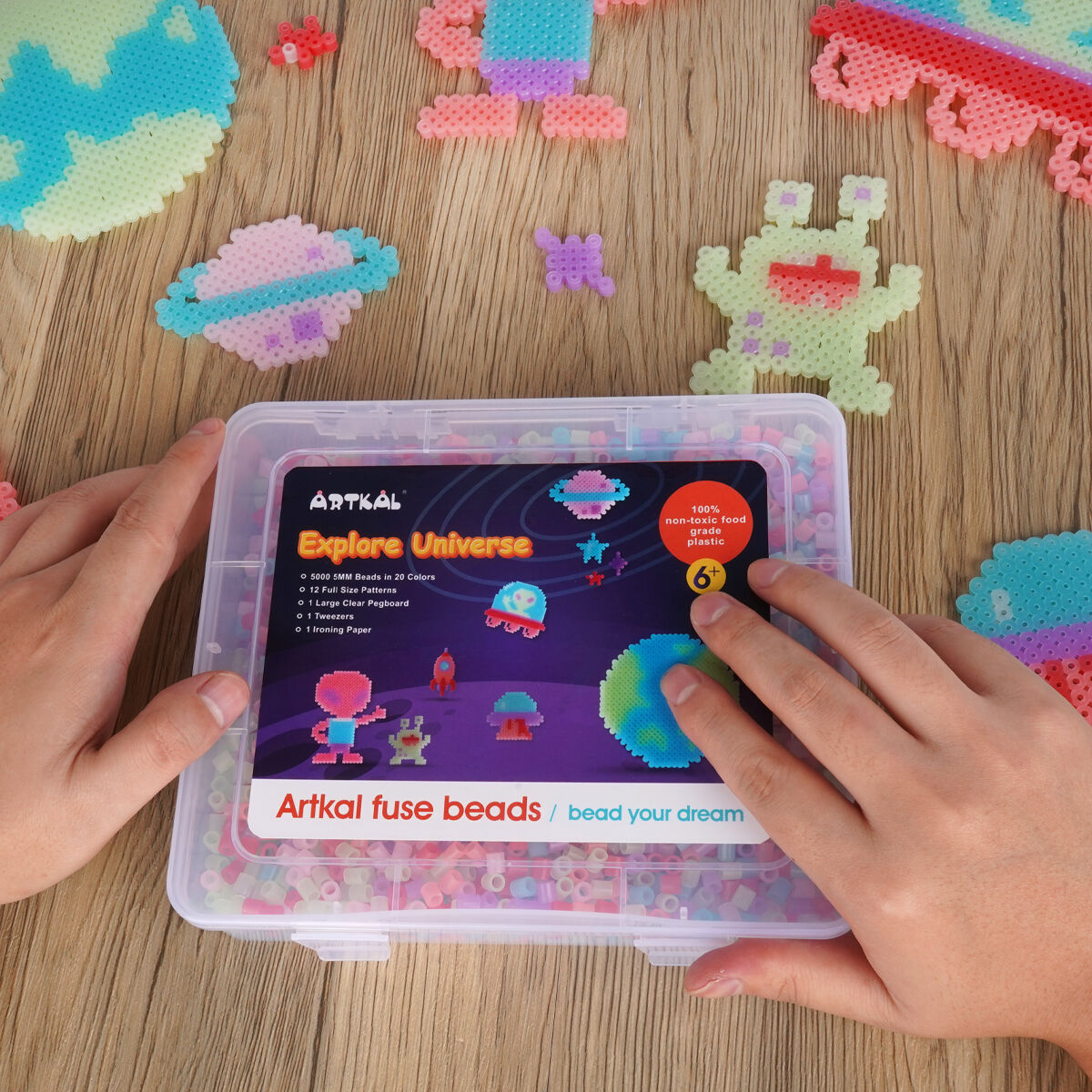 Artkal Explore Universe Kit - Glow in Dark, Transparent, Pearl